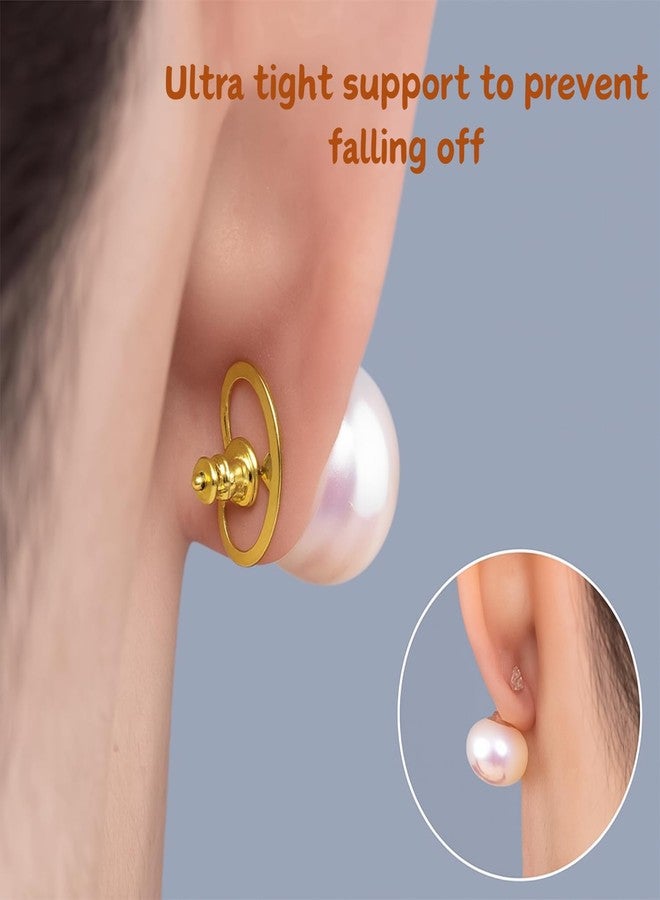 Flavizo Earring Supporter for Studs and Danglers, Invisible Backings Holder for Heavy Jewellery, Lightweight Ear Stopper Set for Women Girls Earrings - Image 4